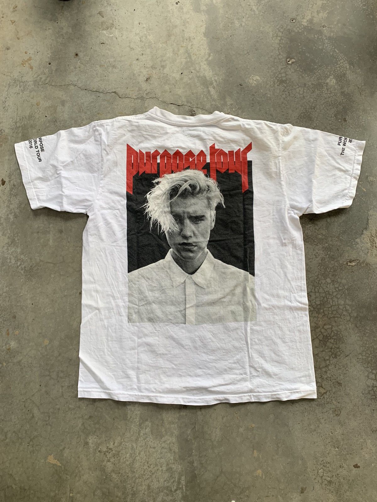 Rap Tees Justin Bieber Purpose World Tour Tshirt 2016 Size US L / EU 52-54 / 3 - 1 Thumbnail