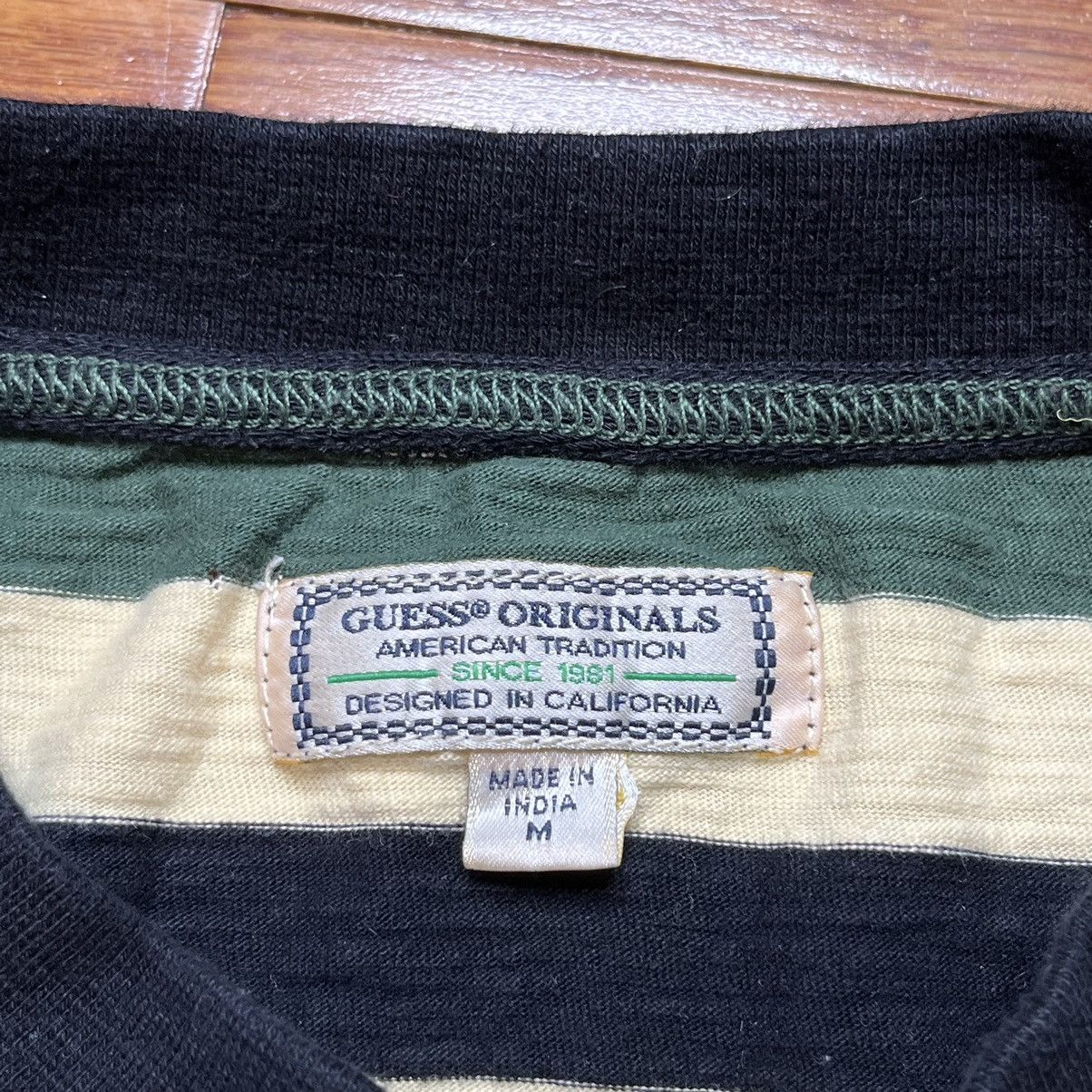 Guess × Vintage 90s Guess Embroidered Spellout Striped Long