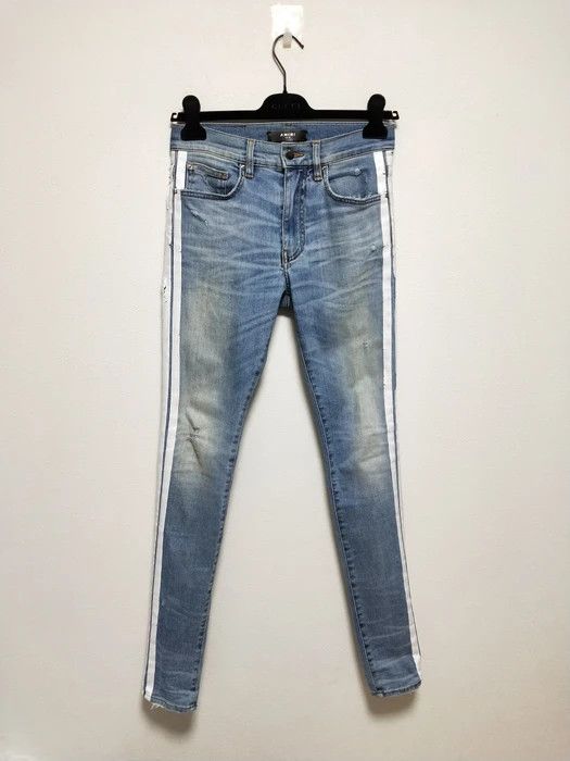 Amiri Rosebowl Indigo Track Jeans Size US 30 / EU 46 - 1 Thumbnail