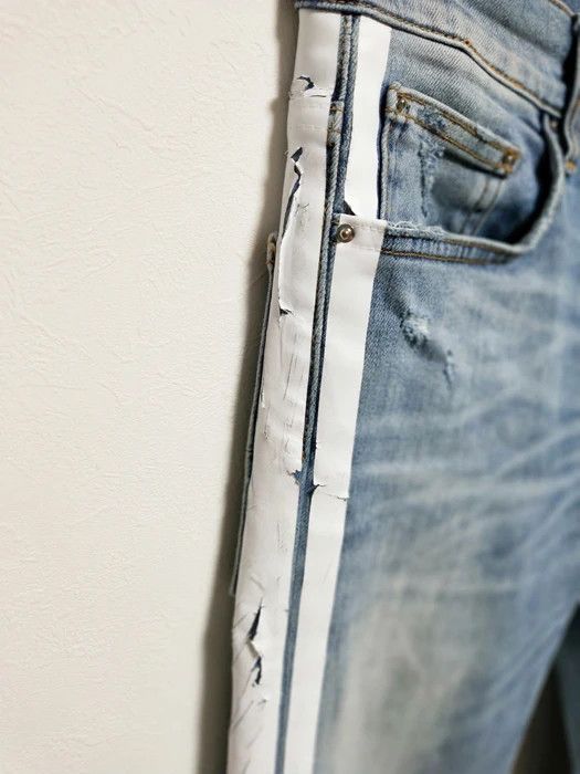 Amiri Rosebowl Indigo Track Jeans Size US 30 / EU 46 - 5 Thumbnail