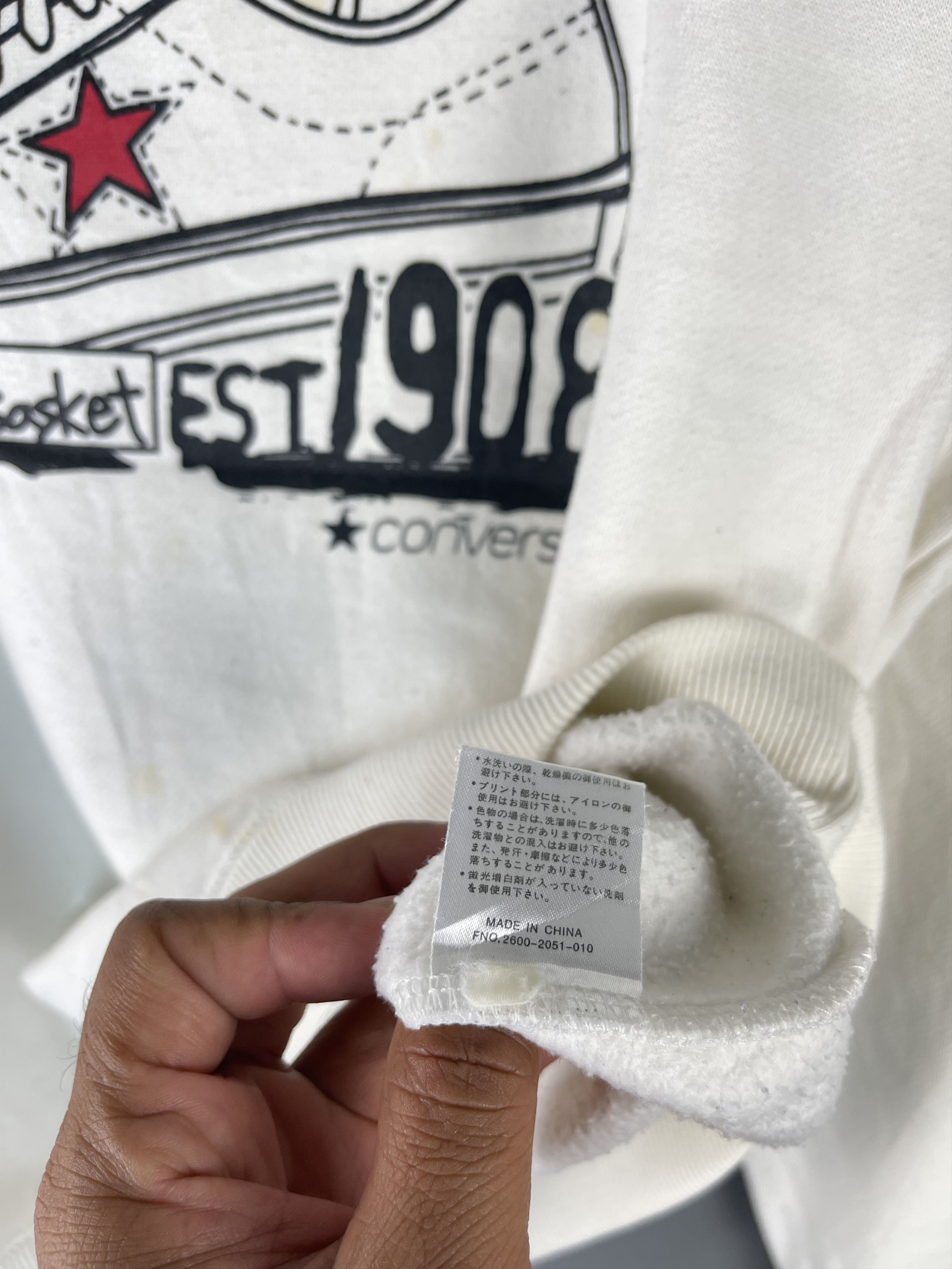 Converse × Vintage Converse All Star Shoes Big Logo Sweatshirt Size US S / EU 44-46 / 1 - 7 Thumbnail