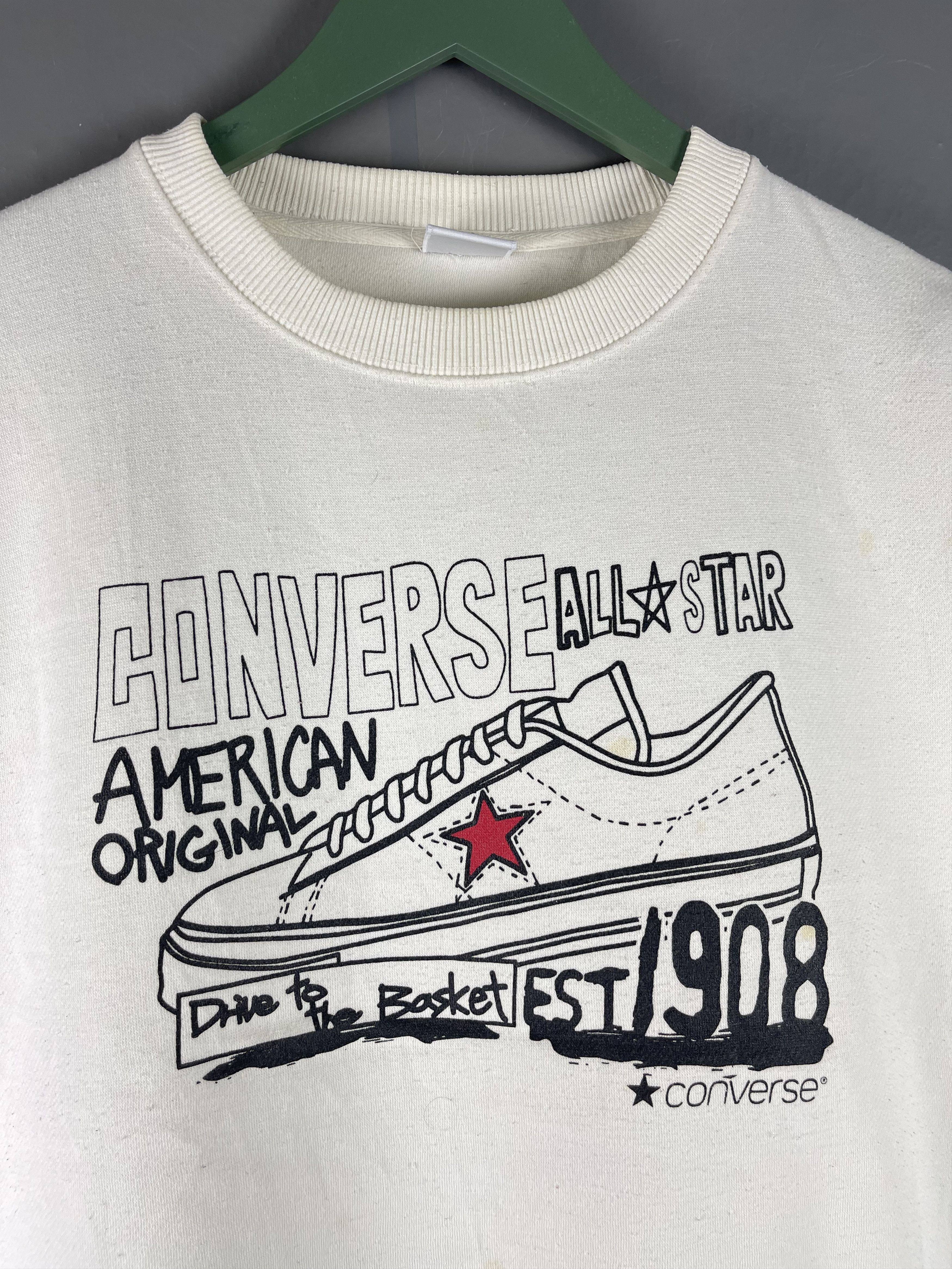 Converse × Vintage Converse All Star Shoes Big Logo Sweatshirt Size US S / EU 44-46 / 1 - 3 Thumbnail