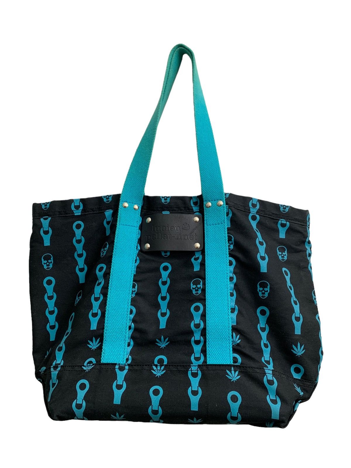 Lucien Pellat Finet Skull Canvas Tote Bag