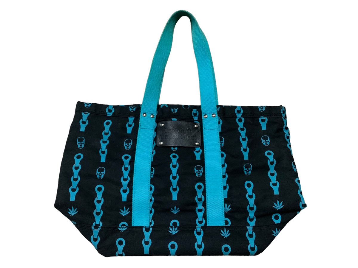 Lucien Pellat Finet Skull Canvas Tote Bag