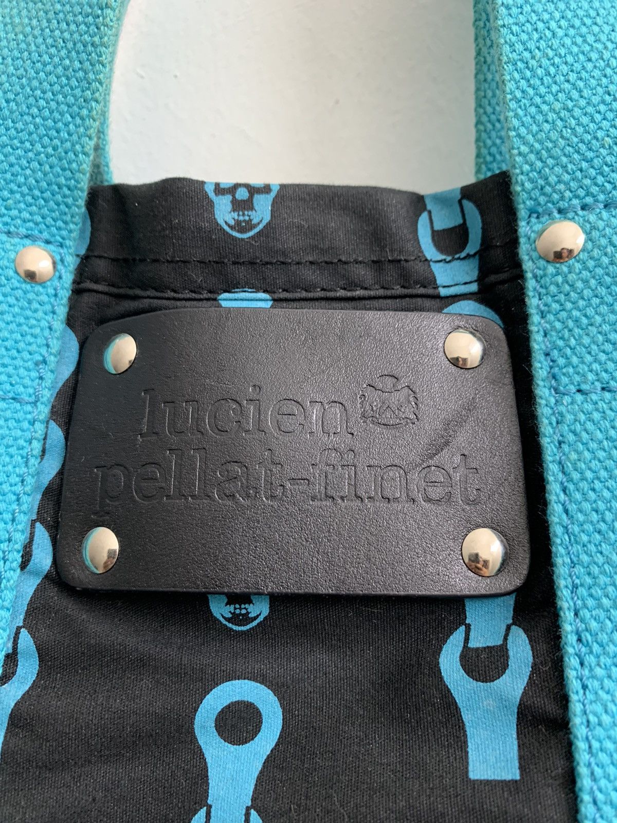 Lucien Pellat Finet Skull Canvas Tote Bag