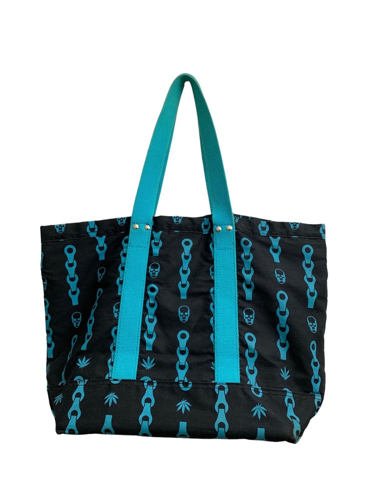 Lucien Pellat Finet Skull Canvas Tote Bag