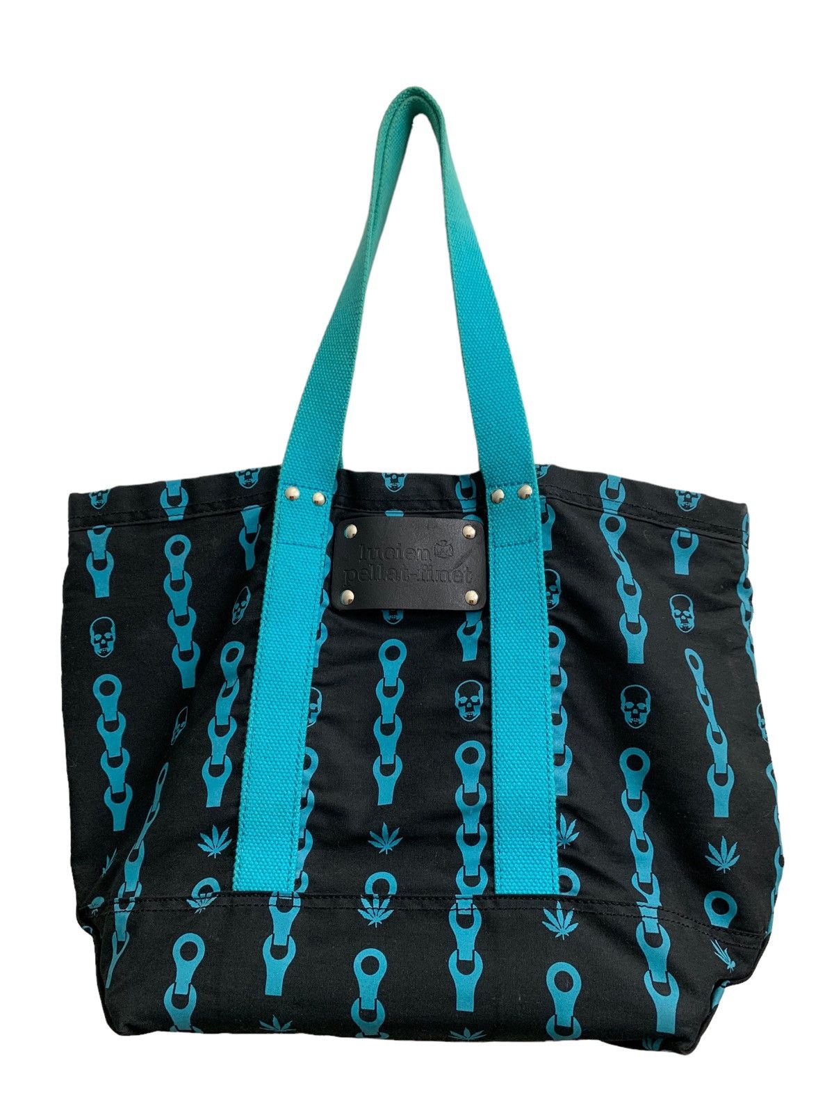 Lucien Pellat Finet Skull Canvas Tote Bag