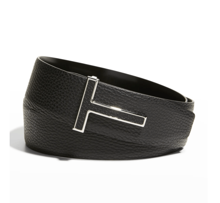 Tom Ford Men's Tom Ford T-Buckle Reversible Leather Black Belt Size 30 - 2 Thumbnail