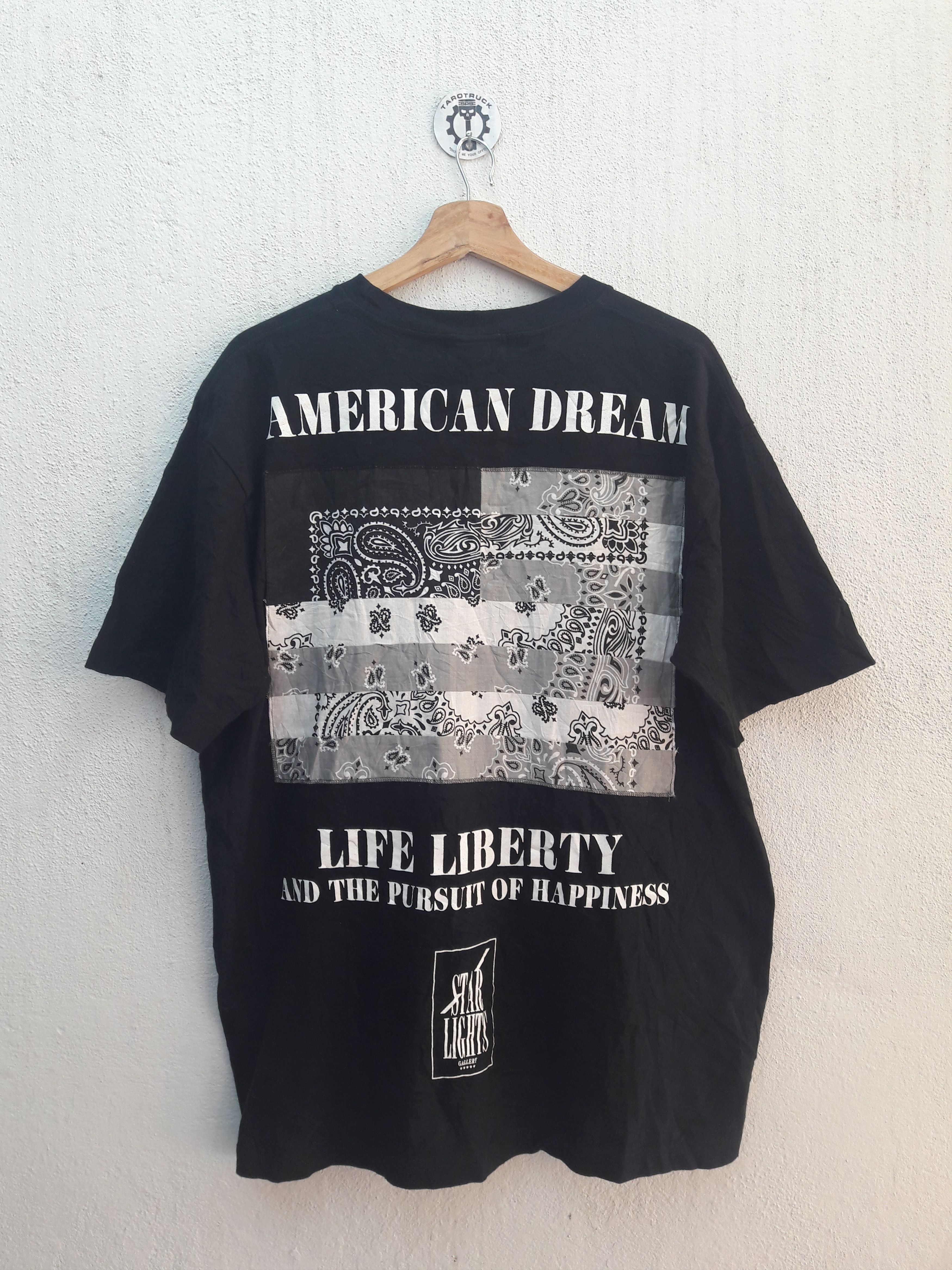 Vintage 🌠American Dream Bandana Patch Tee By Star Lights™ Gallery. Size US XL / EU 56 / 4 - 2 Thumbnail