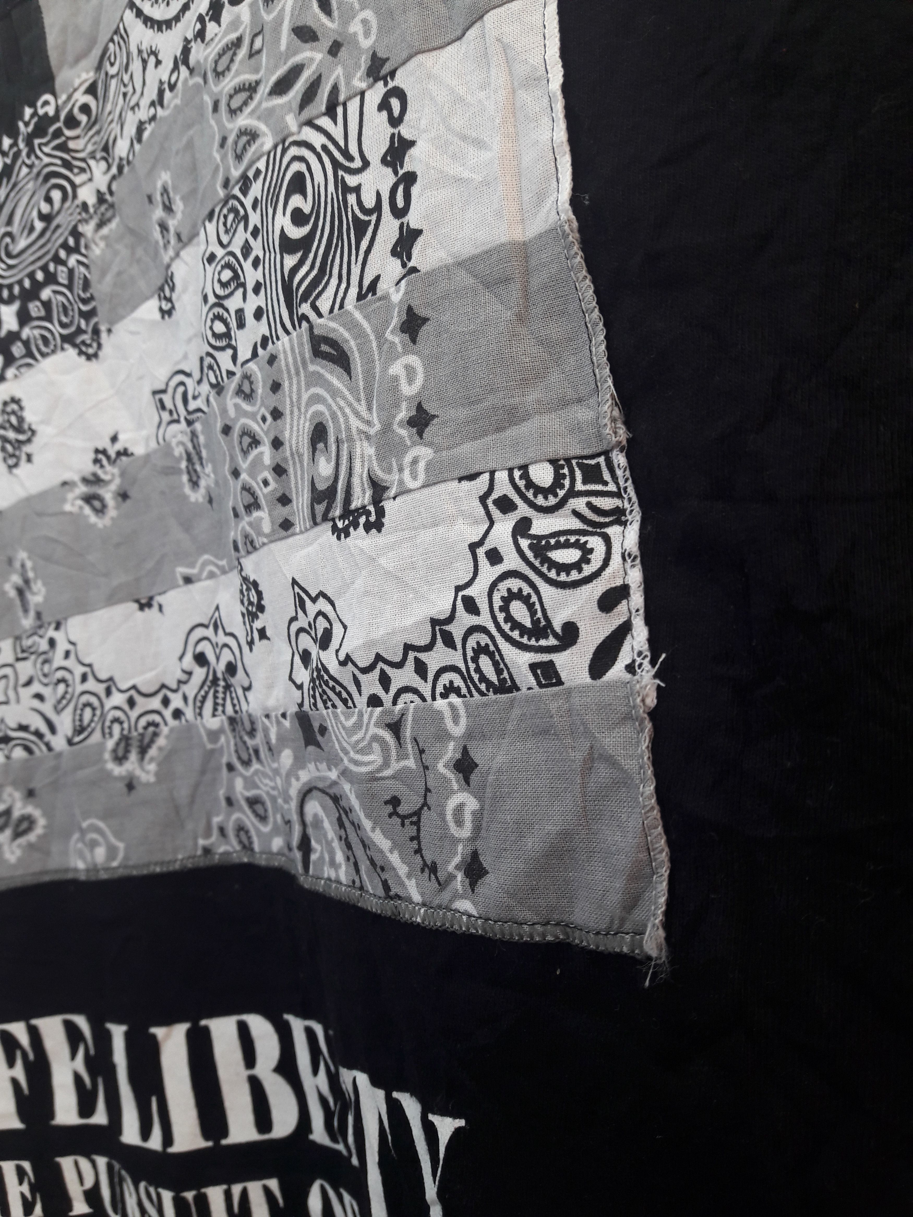 Vintage 🌠American Dream Bandana Patch Tee By Star Lights™ Gallery. Size US XL / EU 56 / 4 - 6 Thumbnail
