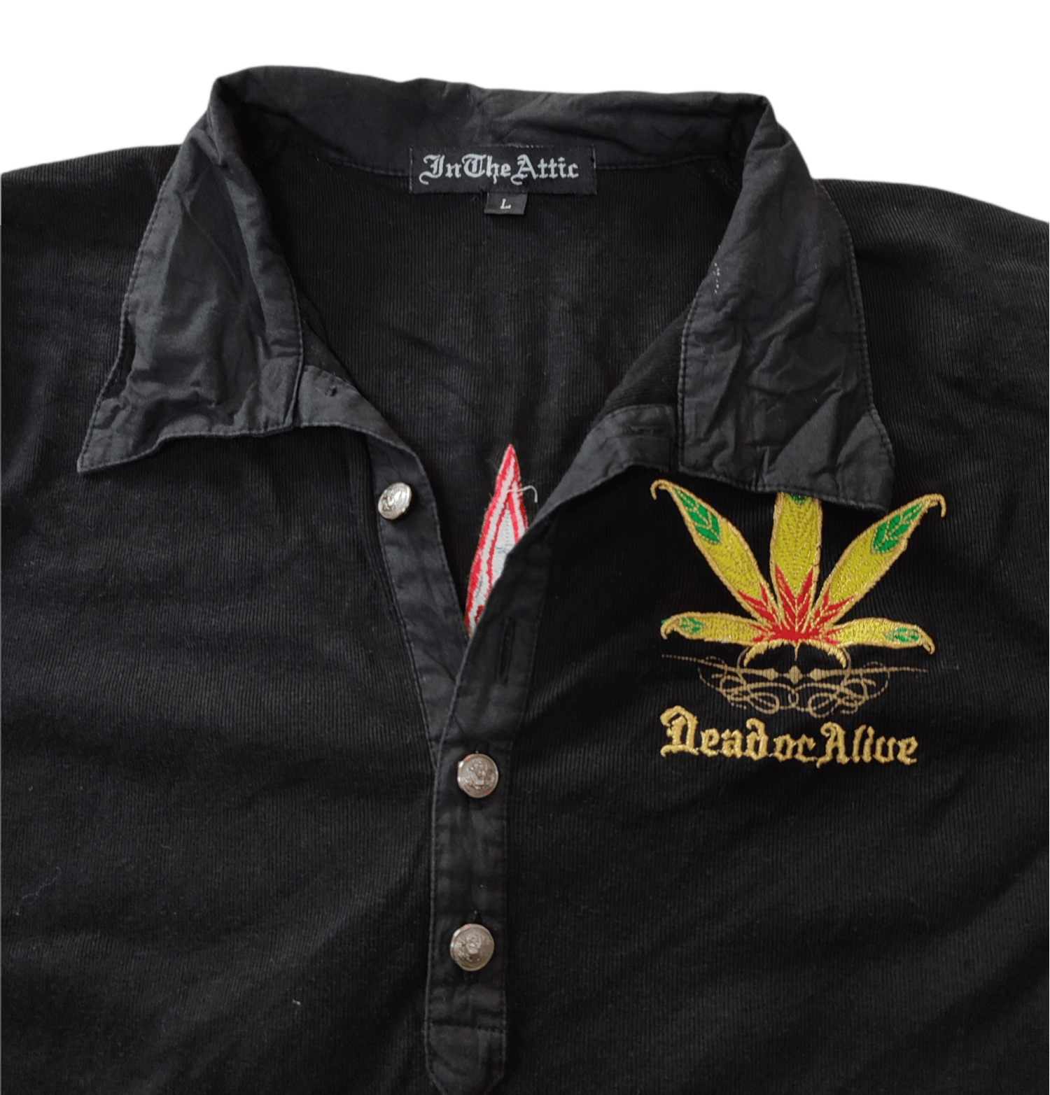 In The Attic × Japanese Brand × Seditionaries 🔥OFFER🔥In The Attic Marijuanas Embroidery Polos Shirt Size US L / EU 52-54 / 3 - 5 Thumbnail
