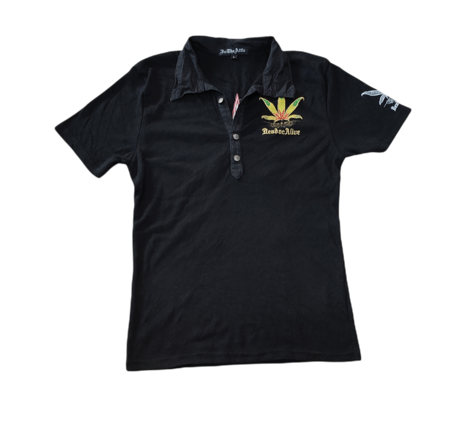 In The Attic × Japanese Brand × Seditionaries 🔥OFFER🔥In The Attic Marijuanas Embroidery Polos Shirt Size US L / EU 52-54 / 3 - 3 Thumbnail