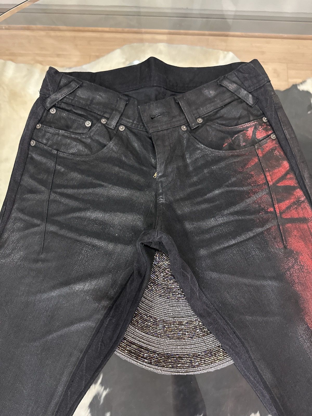 Tornado Mart Japan TORNADO MART FLARED RED STRIPE JEANS Tornado Mart Japan TORNADO MART FLARED RED STRIPE JEANS