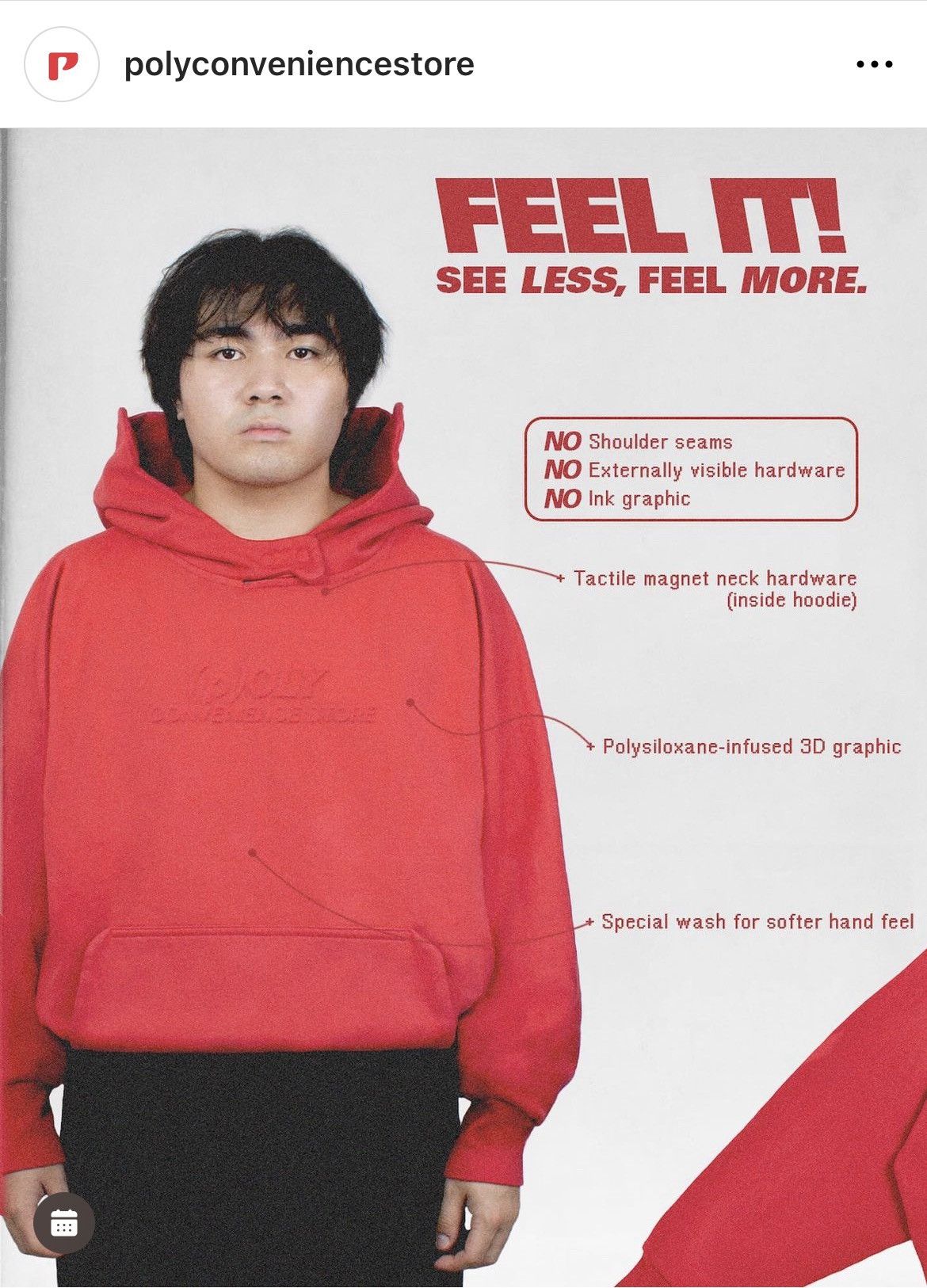 Other BRiGHT RED (p)OLY 5000 CONVENiENCE STORE BOXiNG HOODiE Size US L / EU 52-54 / 3 - 2 Thumbnail