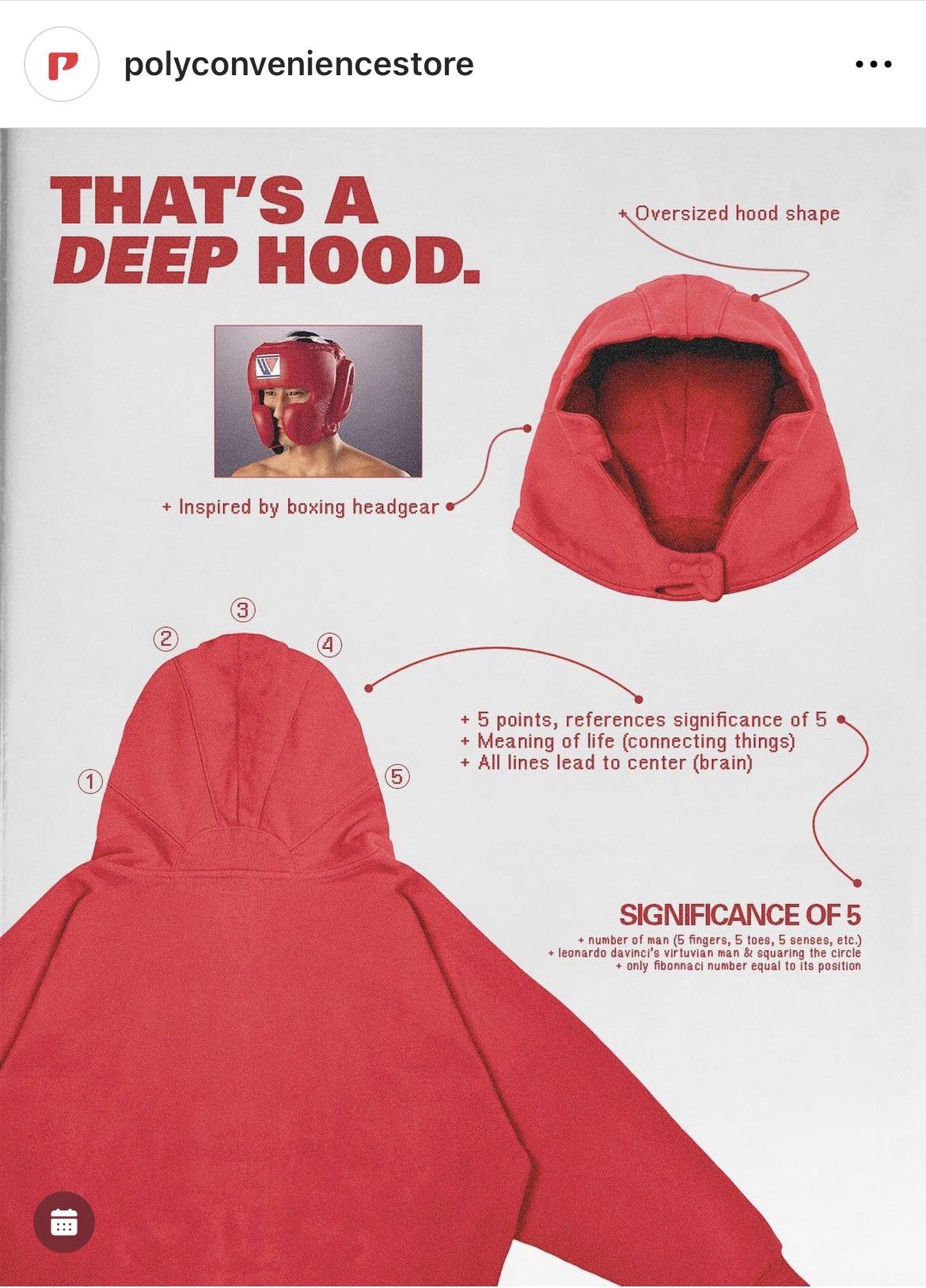 Other BRiGHT RED (p)OLY 5000 CONVENiENCE STORE BOXiNG HOODiE Size US L / EU 52-54 / 3 - 3 Thumbnail