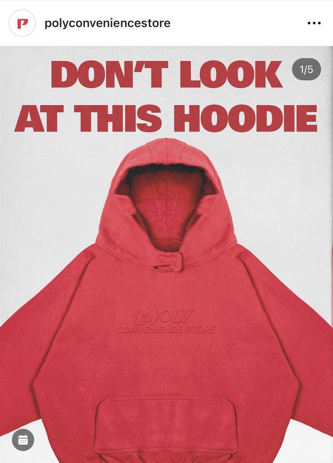 image of Avant Garde Bright Red (P)Oly 5000 Convenience Store Boxing Hoodie in Scarlet, Men's (Size Large)