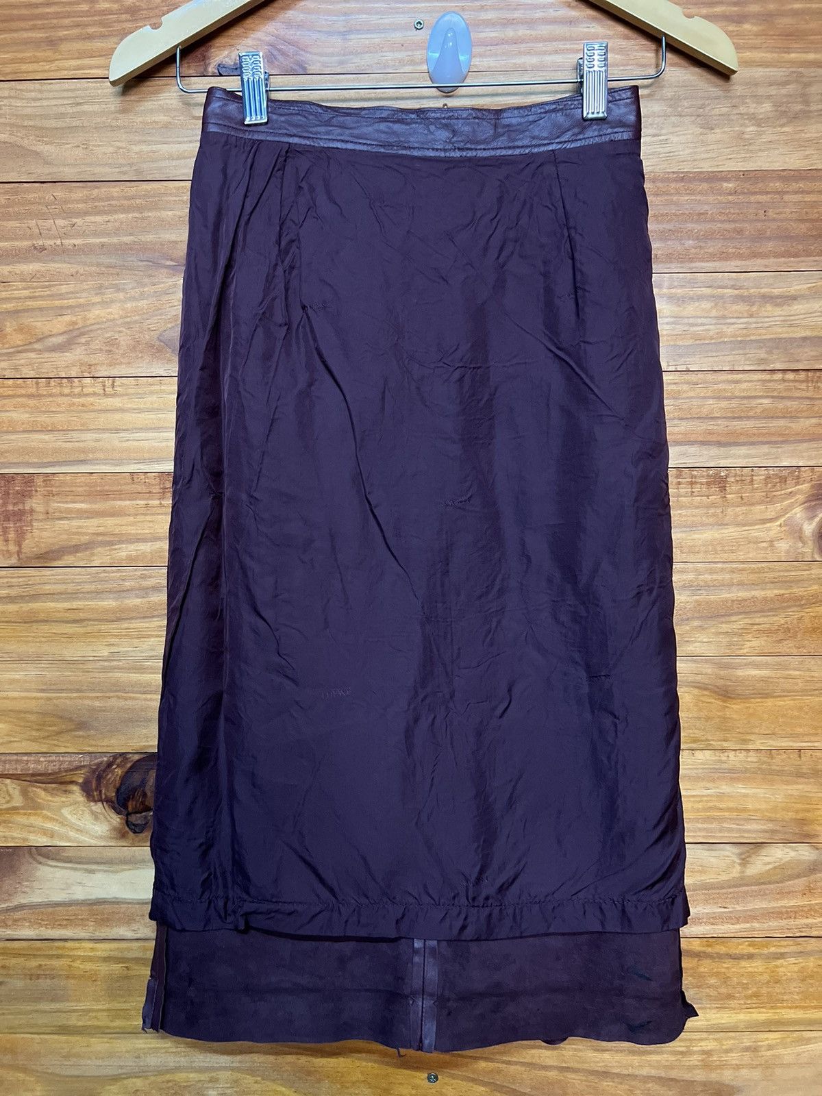 Loewe ARCHIVE🔥LOEWE LEATHER SKIRT Size 24" / US 00 / IT 34 - 15 Thumbnail