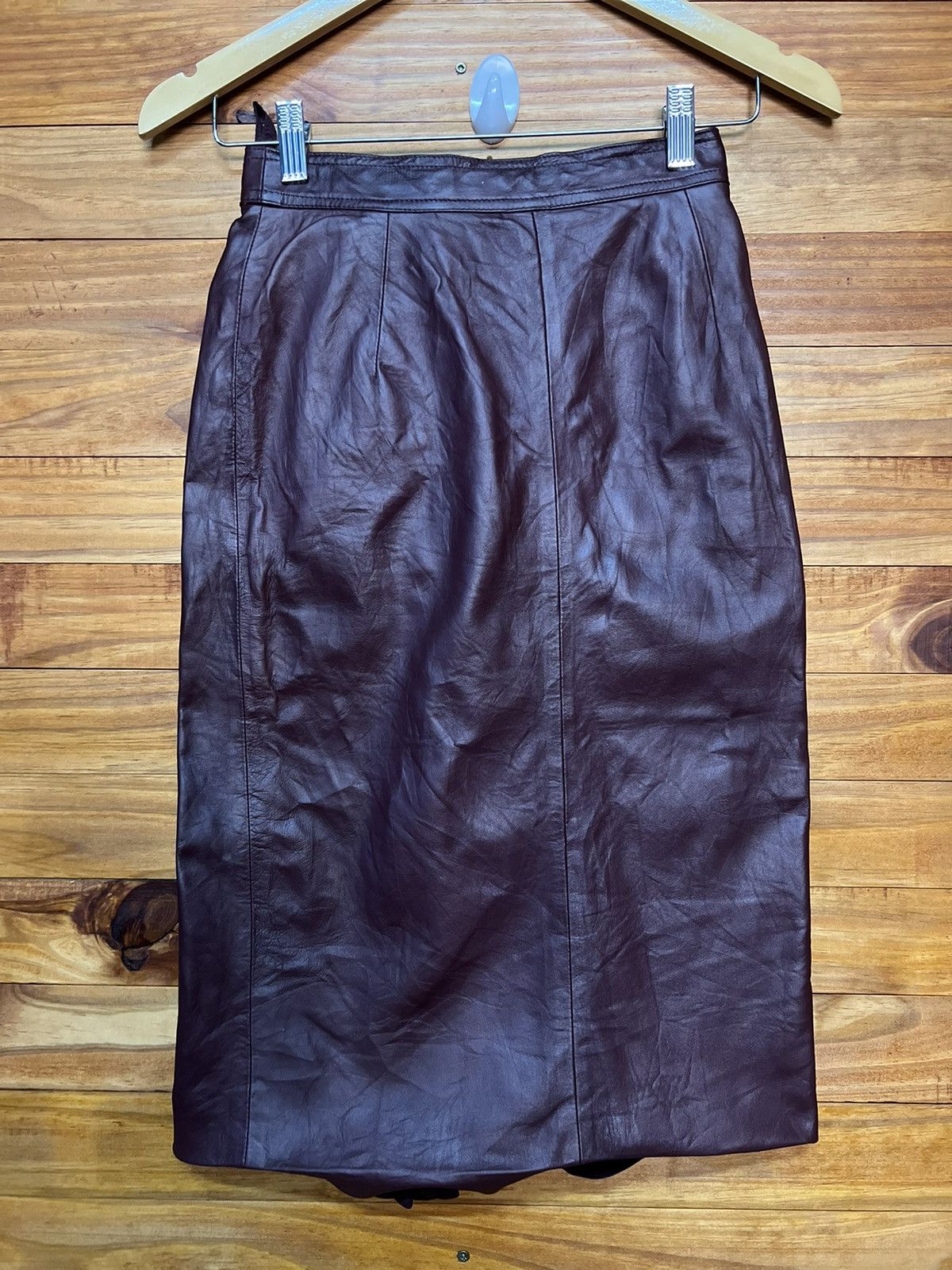 Loewe ARCHIVE🔥LOEWE LEATHER SKIRT Size 24" / US 00 / IT 34 - 9 Thumbnail