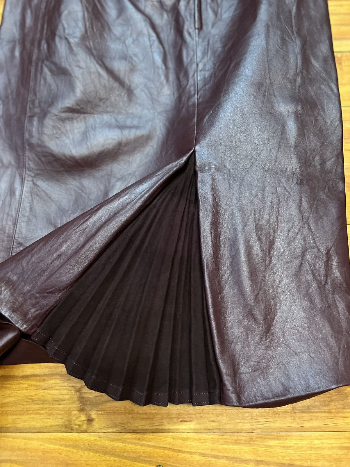 Loewe ARCHIVE🔥LOEWE LEATHER SKIRT Size 24" / US 00 / IT 34 - 8 Thumbnail