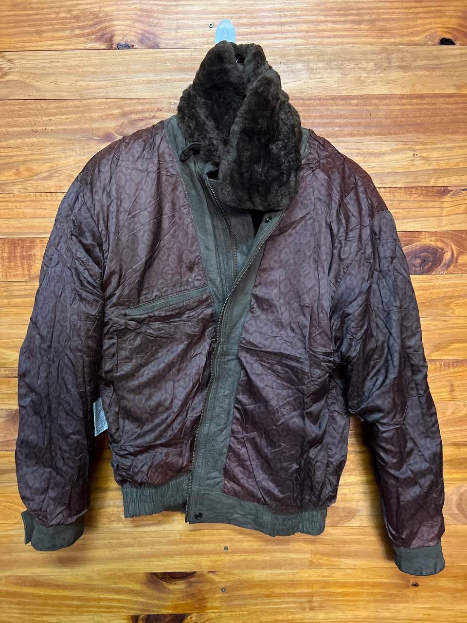 Vintage VINTAGE FAUX FUR AMERICA X SOVIET UNION PATCH LEATHER JACKET Size US M / EU 48-50 / 2 - 17 Thumbnail
