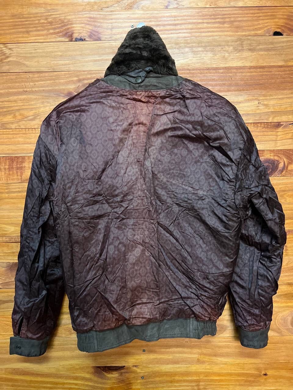 Vintage VINTAGE FAUX FUR AMERICA X SOVIET UNION PATCH LEATHER JACKET Size US M / EU 48-50 / 2 - 18 Thumbnail