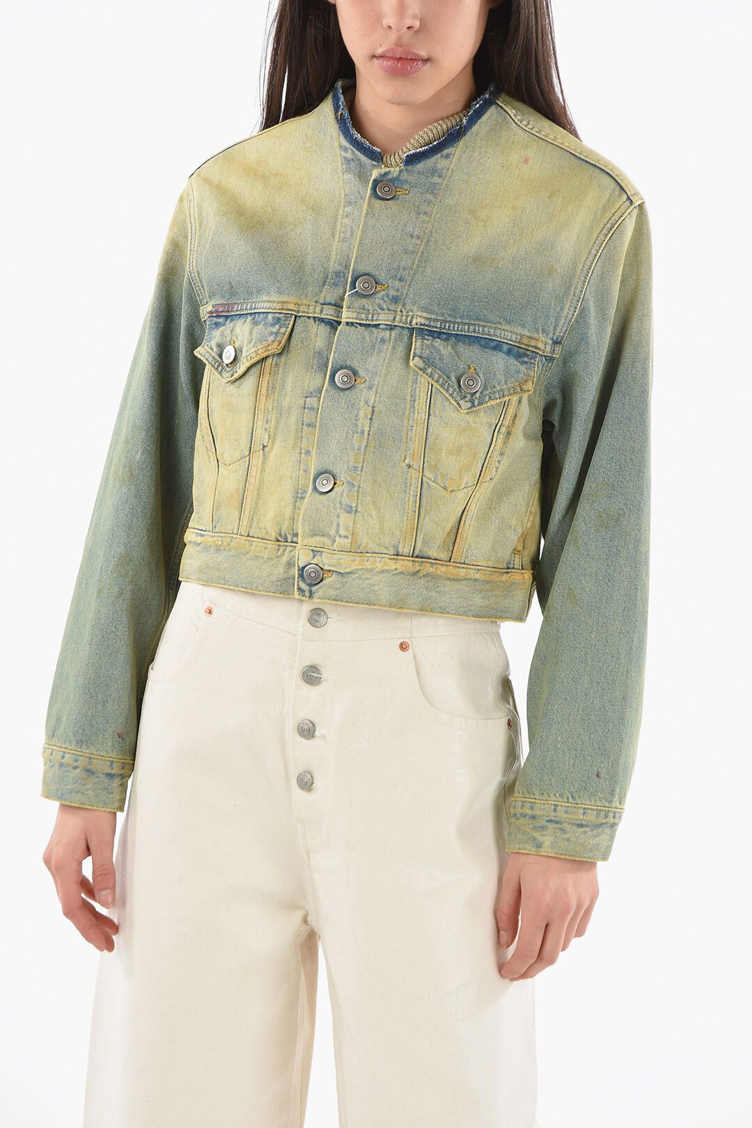 o1dk11s0523 Denim Jackets in Light Blue