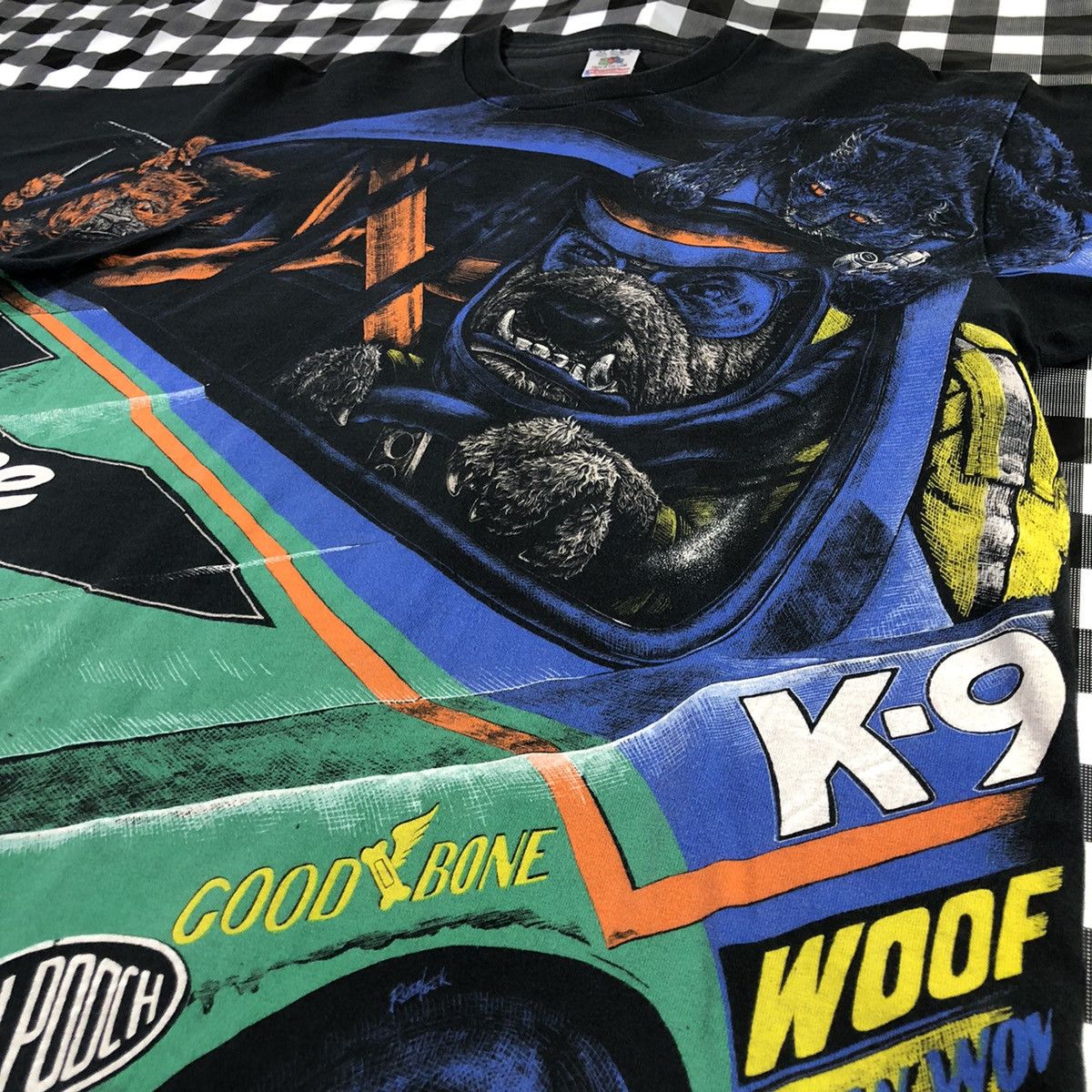 Vintage Nascar K9 Dog Racing Crazy Cats All Over Print 90s Vintage Size US XL / EU 56 / 4 - 3 Thumbnail