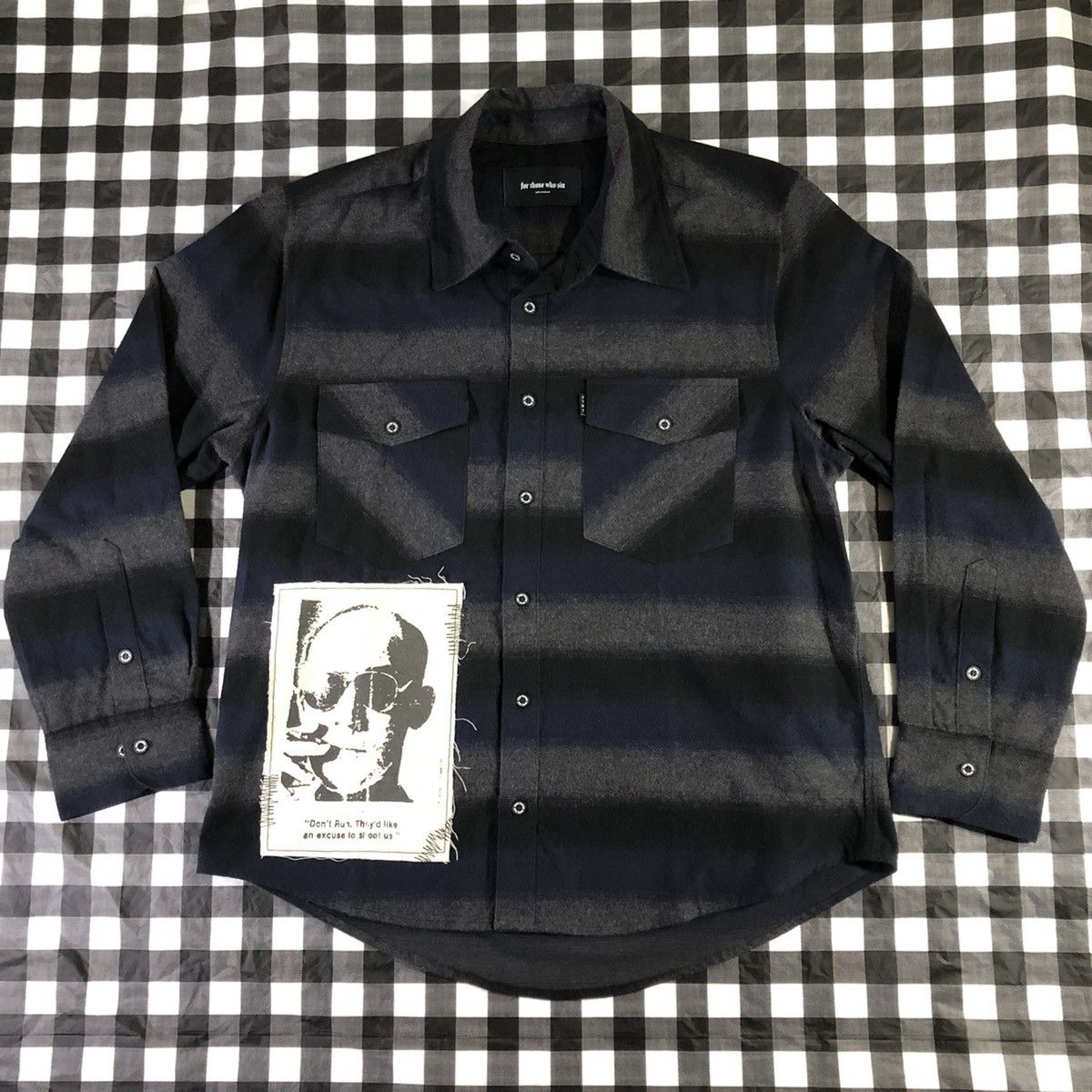 For Those Who Sin For Those Who Sin Hunter S. Thompson Gonzo Flannel Shirt Size US L / EU 52-54 / 3 - 1 Thumbnail