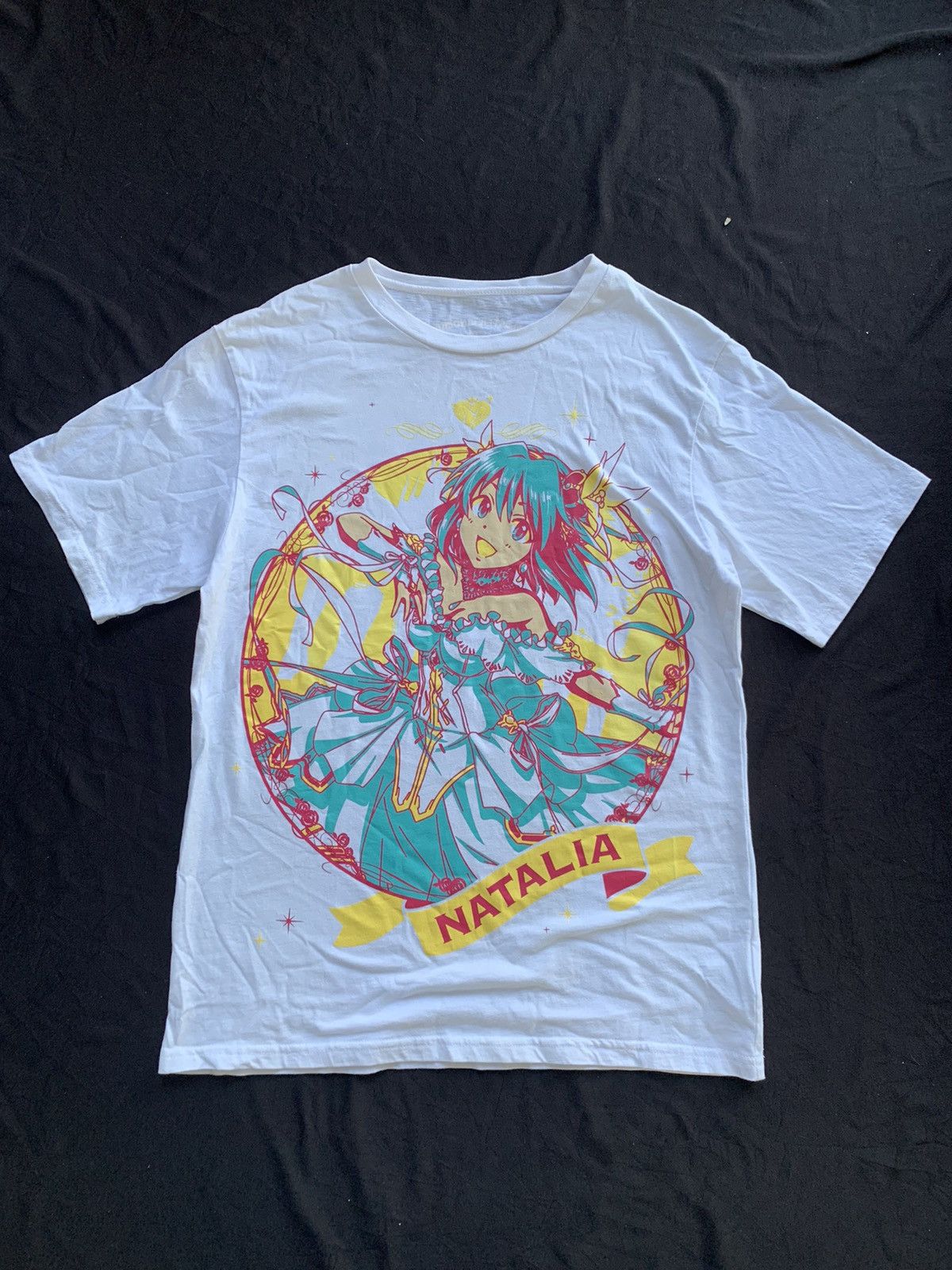 image of Anima The Idol Master Cinderella Girls Natalia Anime Tshirt in White, Men's (Size Medium)