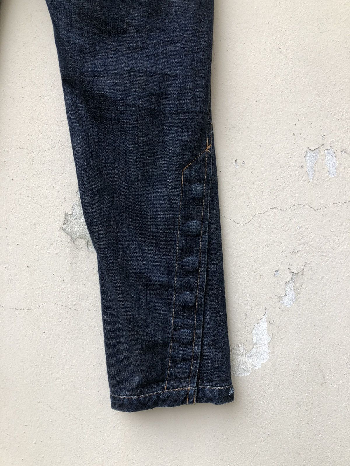CABANE de ZUCCa Vintage Zucca Issey Miyake Hem Button Denim Jeans Size US 31 - 19 Thumbnail