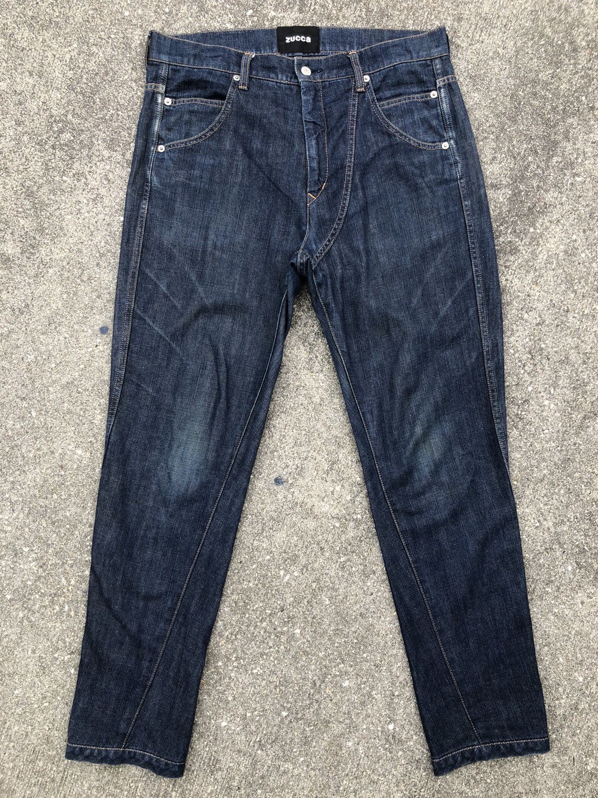 CABANE de ZUCCa Vintage Zucca Issey Miyake Hem Button Denim Jeans Size US 31 - 1 Thumbnail