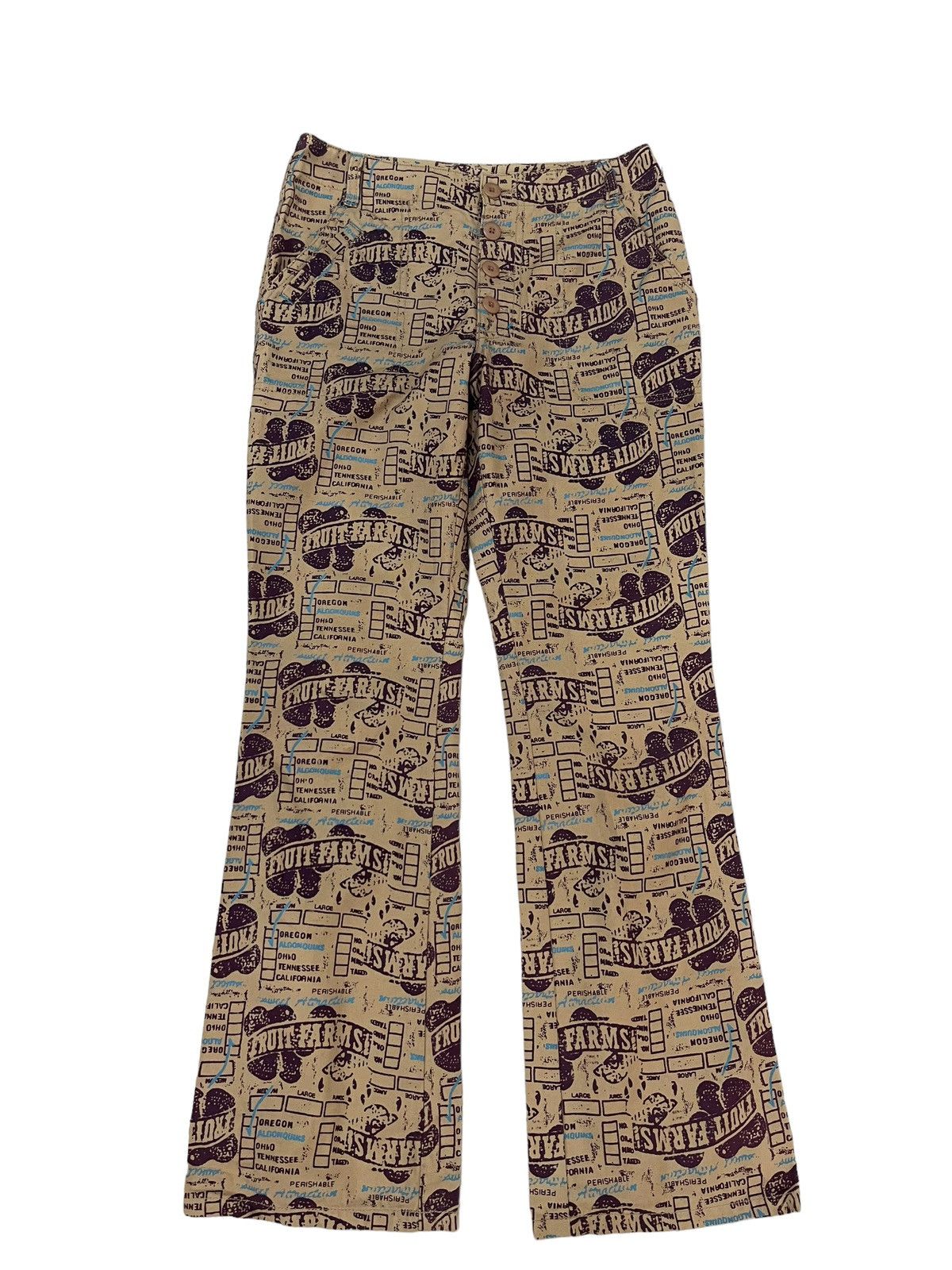 Algonquins Flare All Over Spell Out Casual Pants