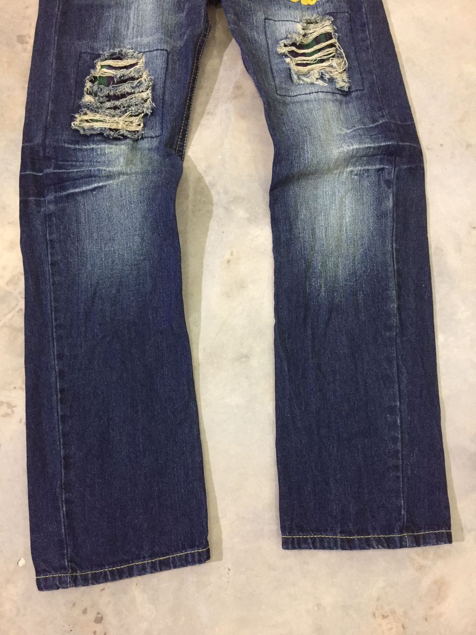 Japanese Brand Copper Smith American patchwork distressed denim jeans Size US 33 - 3 Thumbnail
