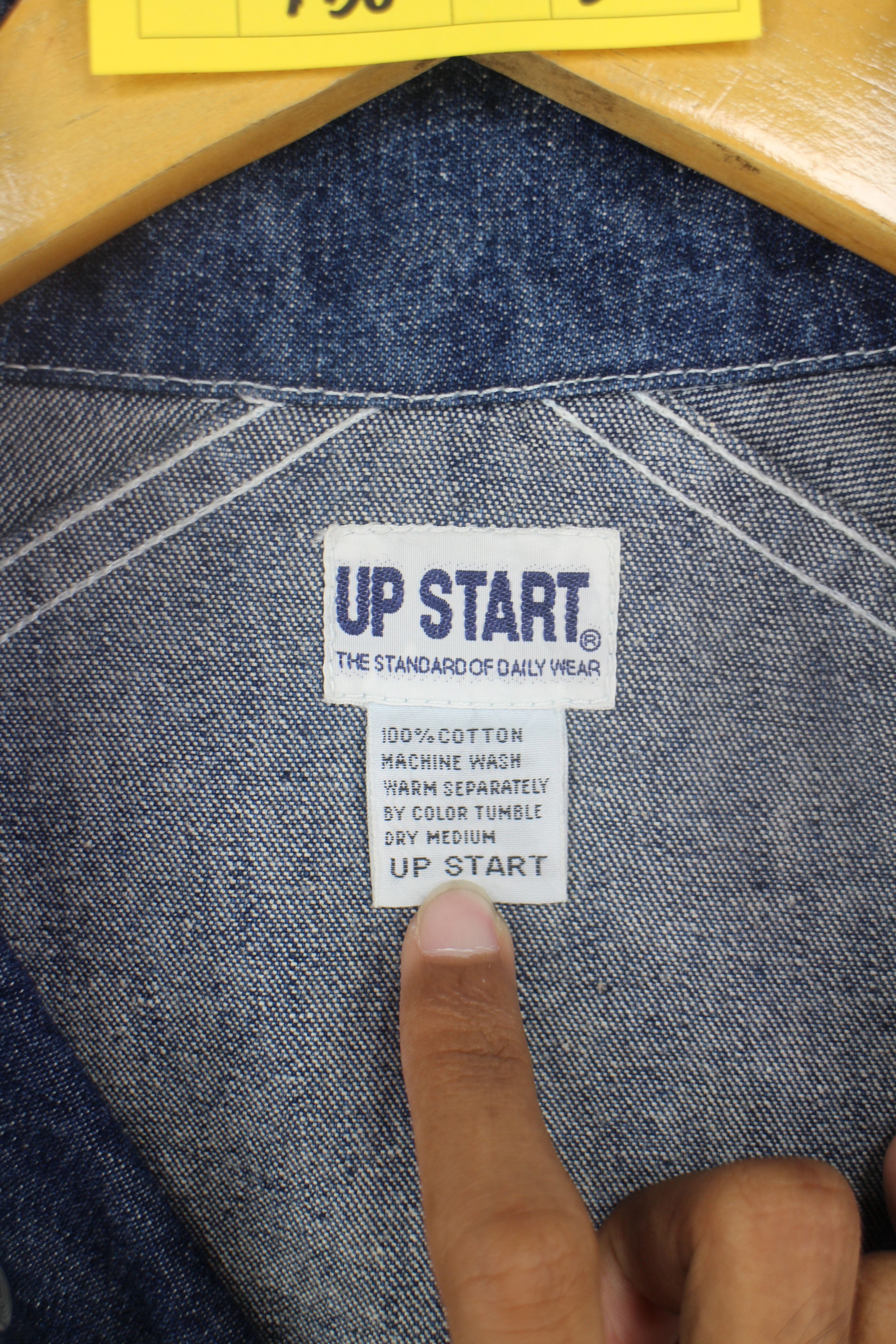 Vintage Vintage UP START Denim Jacket Jeans Size US L / EU 52-54 / 3 - 3 Thumbnail