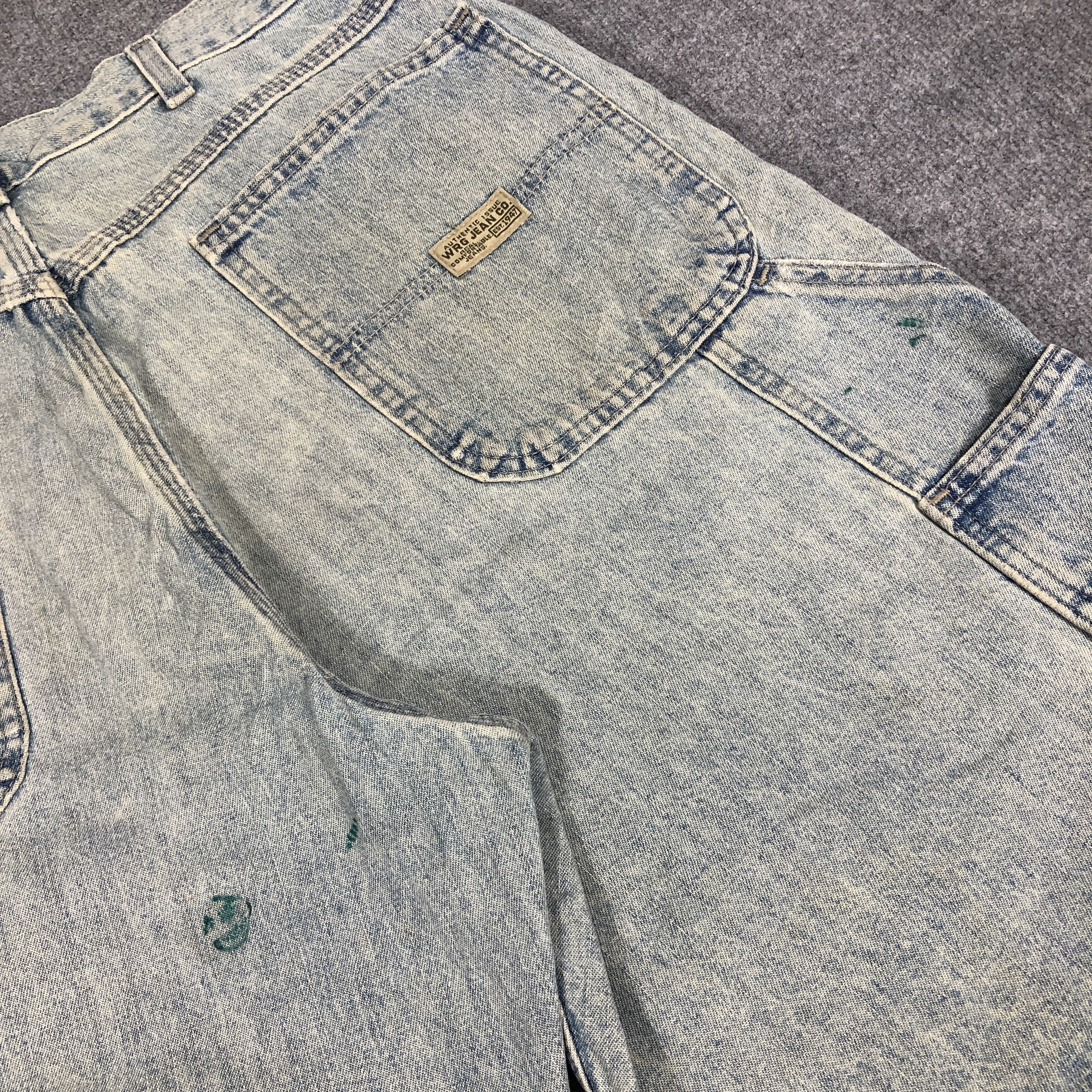 Vintage × Wrangler Vintage Wrangler Carpenter Short Jeans L924 Size US 35 - 3 Thumbnail