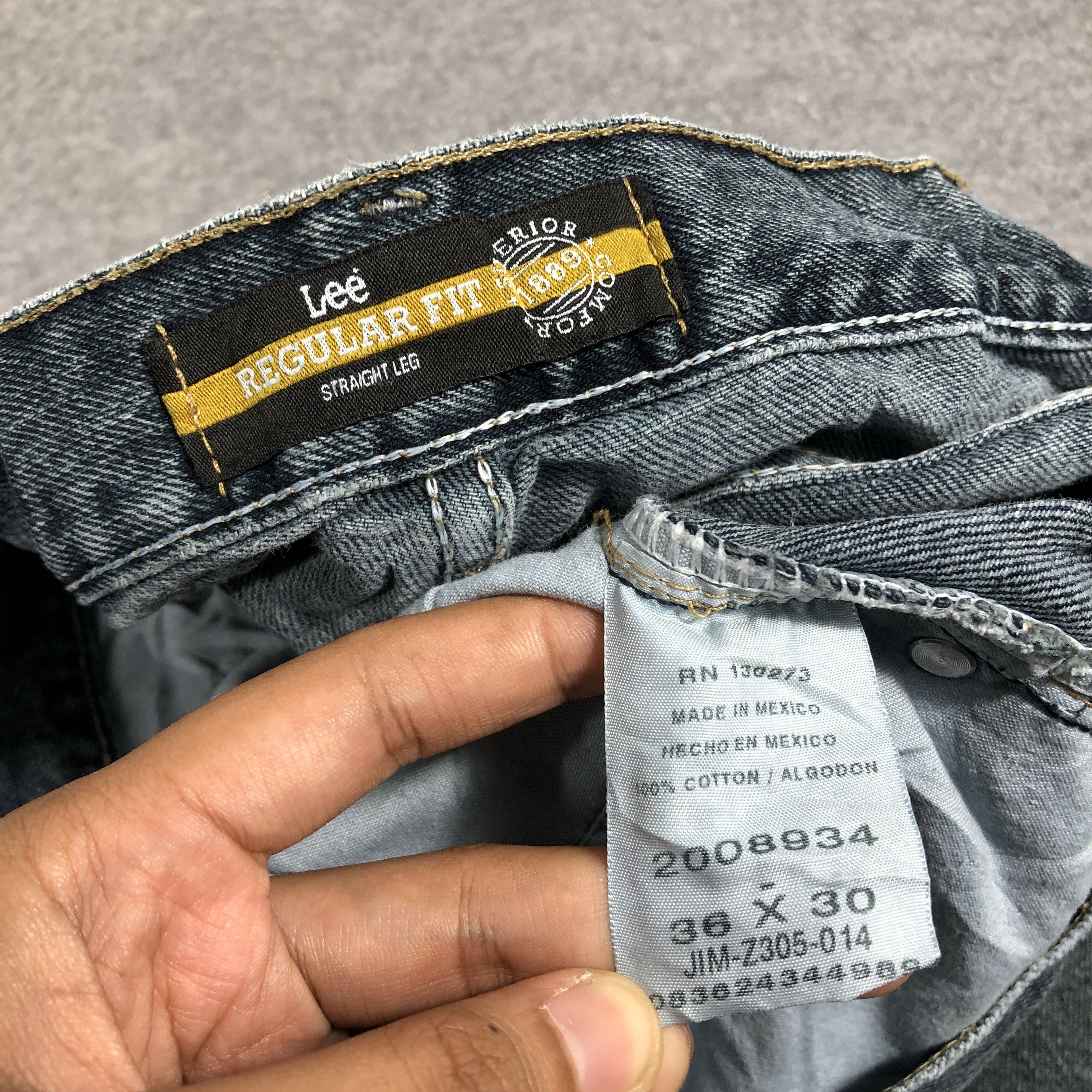 Lee × Vintage Vintage Lee Regular Straight Jeans L919 Size US 36 / EU 52 - 11 Thumbnail