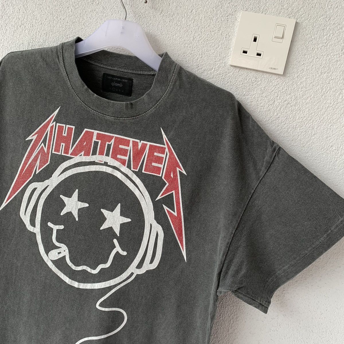 Japanese Brand GLAMB smile t shirt spell out big design.. Whatever logo.. Size US L / EU 52-54 / 3 - 4 Thumbnail