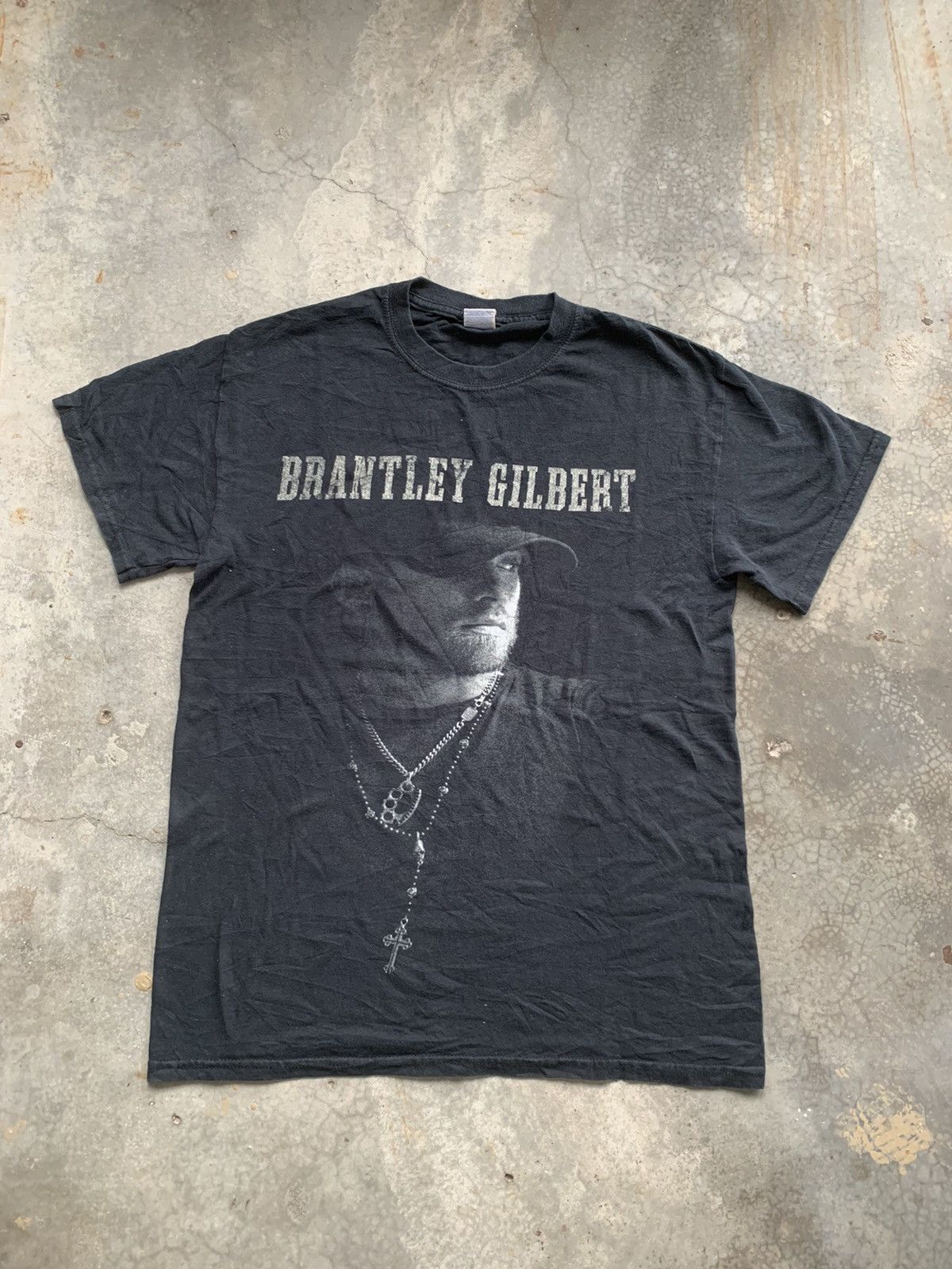 image of Rock T Shirt x Rock Tees Brantley Gilbert American Country Rock Singer Tshirt in Black (Size Small)