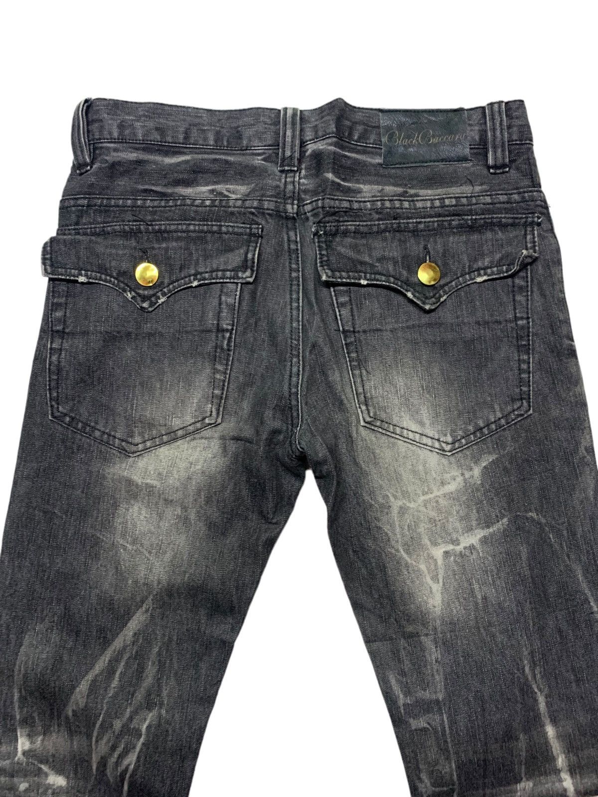 Designer Black baccara distressed jeans Size US 32 / EU 48 - 5 Thumbnail