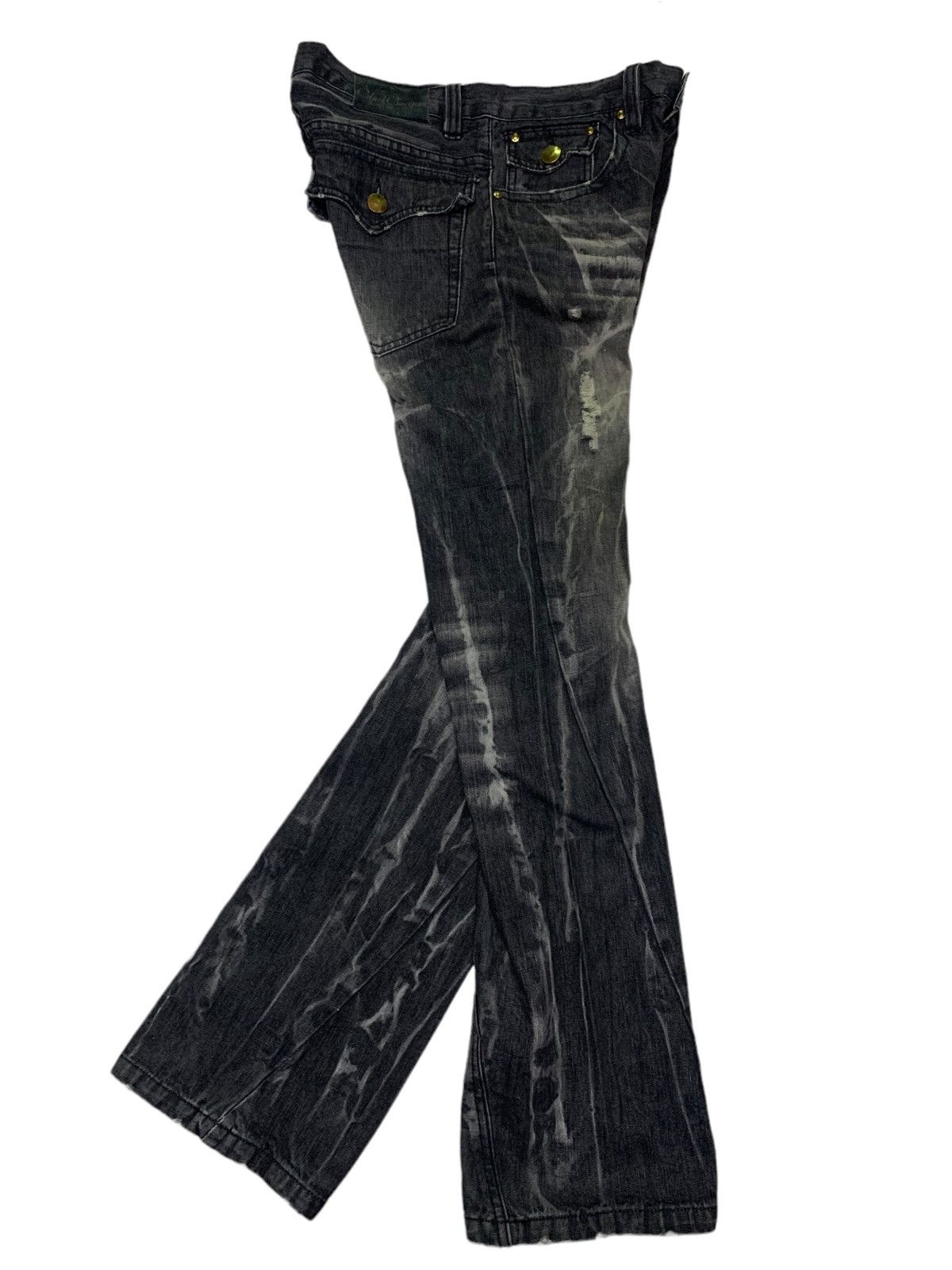 Designer Black baccara distressed jeans Size US 32 / EU 48 - 9 Thumbnail