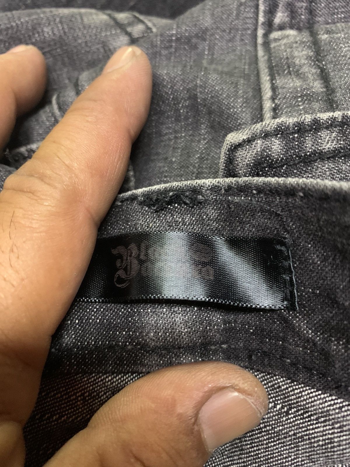 Designer Black baccara distressed jeans Size US 32 / EU 48 - 11 Thumbnail