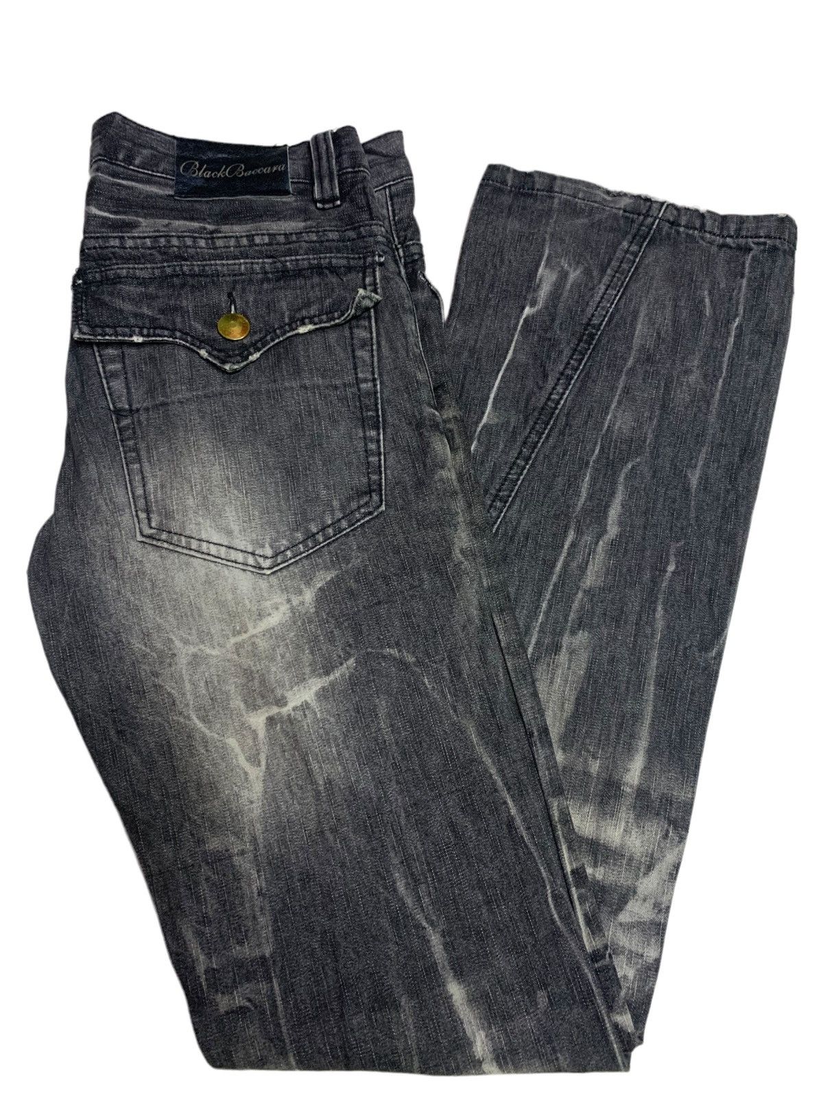 Designer Black baccara distressed jeans Size US 32 / EU 48 - 10 Thumbnail