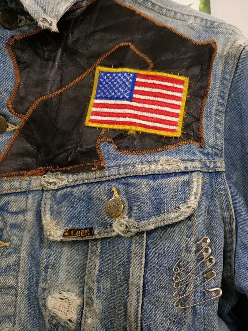 Lee × Vintage Lee Reconstructed Patchwork Denim Trucker Size US L / EU 52-54 / 3 - 11 Thumbnail