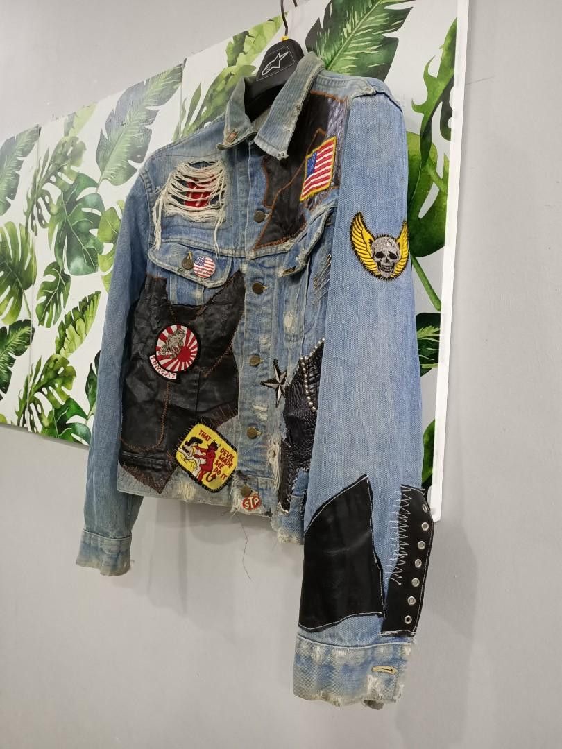 Lee × Vintage Lee Reconstructed Patchwork Denim Trucker Size US L / EU 52-54 / 3 - 5 Thumbnail