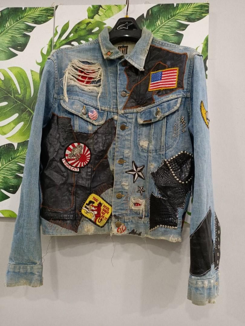 Lee × Vintage Lee Reconstructed Patchwork Denim Trucker Size US L / EU 52-54 / 3 - 3 Thumbnail