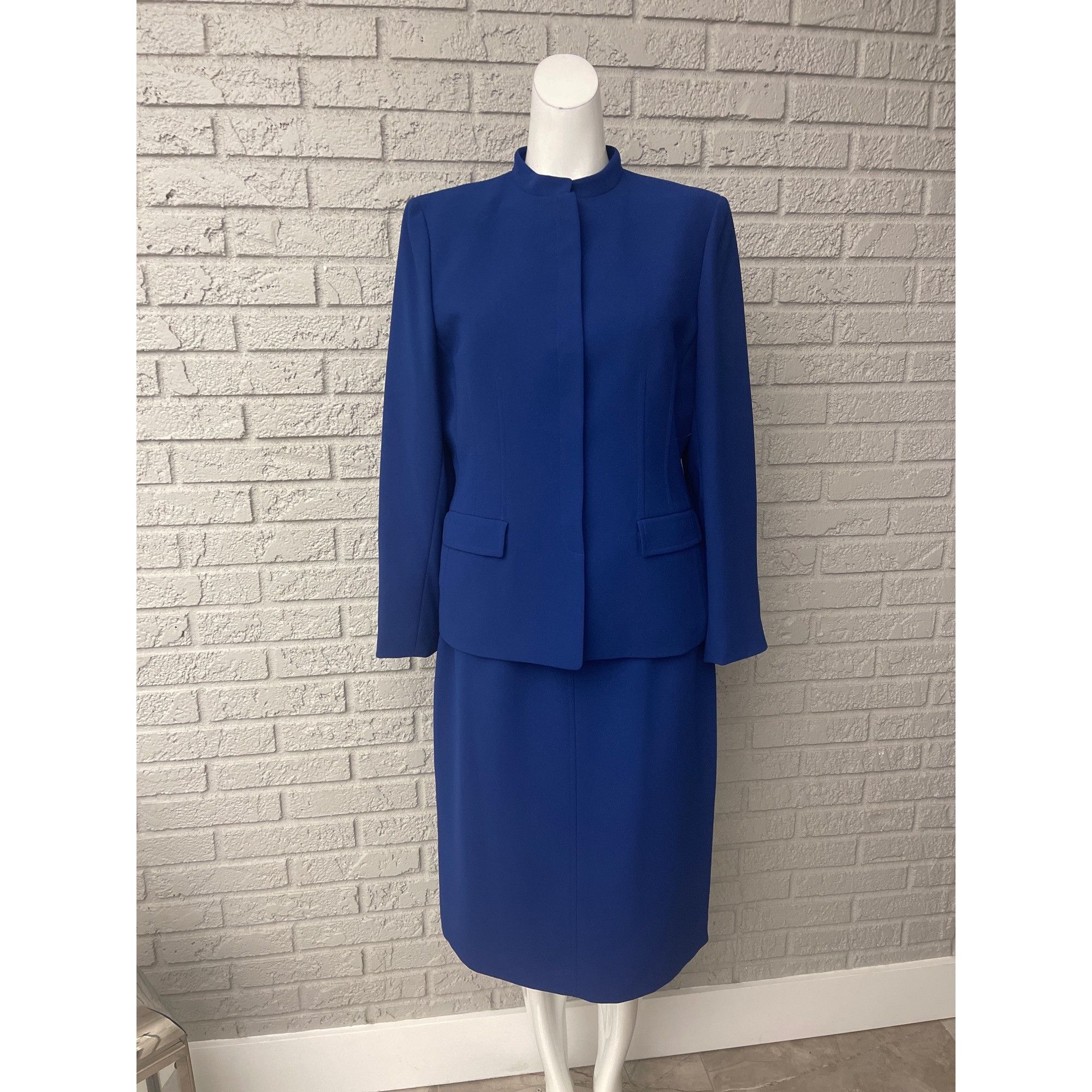 Other Kasper Petite Mandarin Collar Skirt & Blazer 2 Pcs Suit Set | Grailed