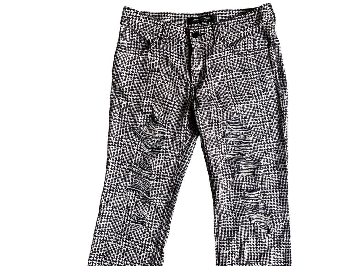 Comme des Garcons Vintage Fall 2003 houndstooth destroyed pants Size US 30 / EU 46 - 1 Thumbnail