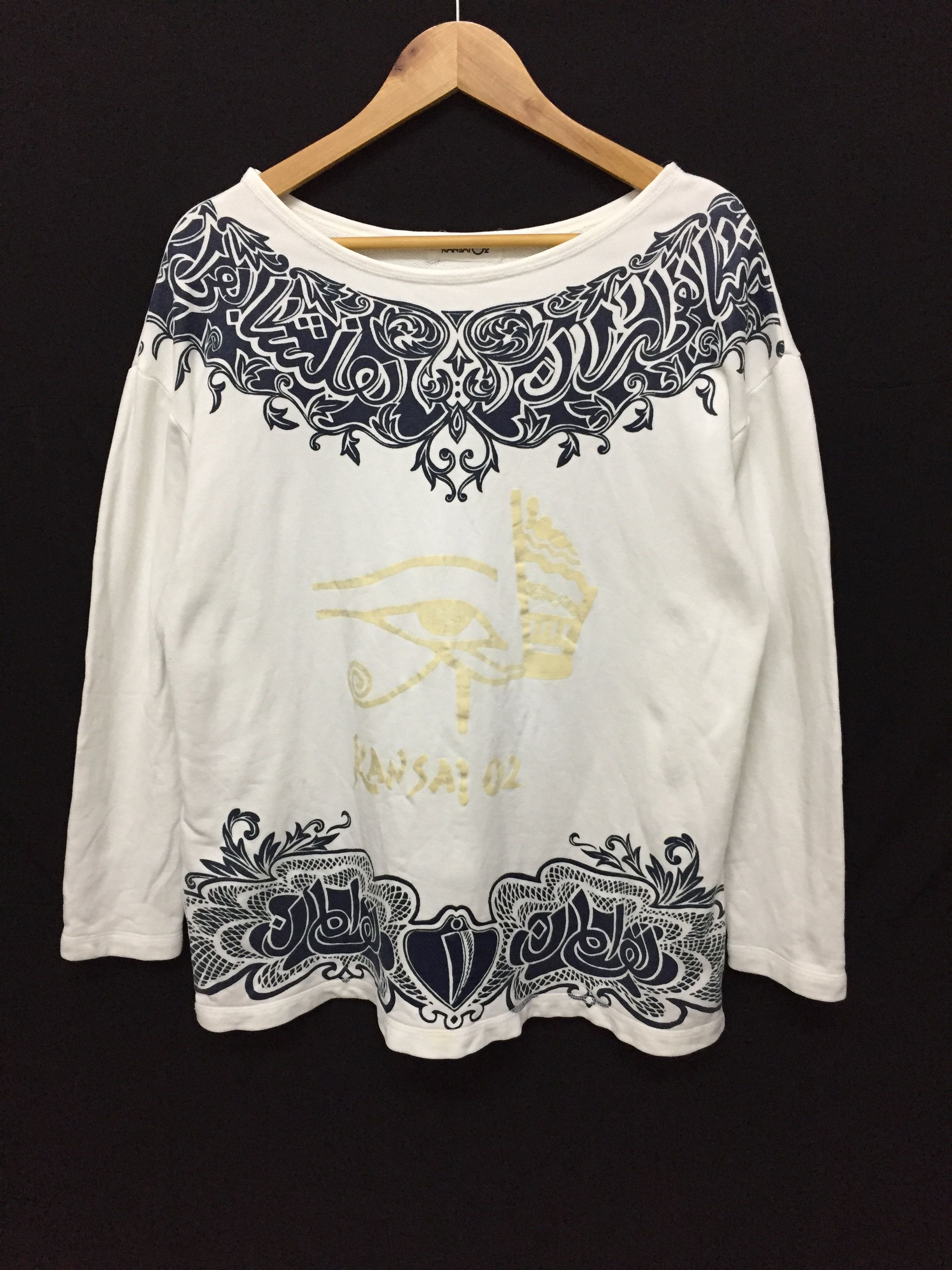 Kansai Yamamoto 80's ancient One Eye Arabic word sweatshirt Size L / US 10 / IT 46 - 1 Thumbnail