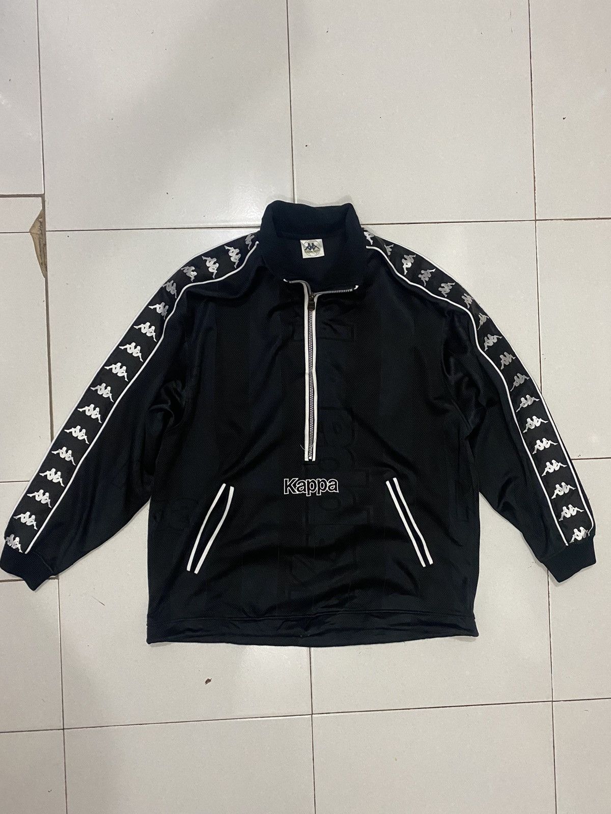 Kappa 🔥Vintage🔥 90’s Kappa Tape Halfzipper Hoodie Size US M / EU 48-50 / 2 - 2 Thumbnail