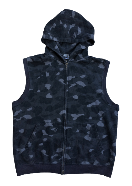 Bape OG Bape Black Camo Sleeveless Hoodie Size US M / EU 48-50 / 2 - 1 Thumbnail
